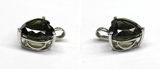 モルダバイト・ハートカット(約12mm)